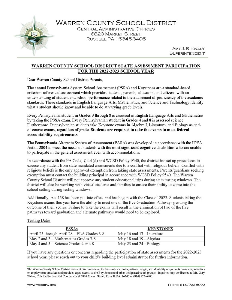 State Assessment Participation