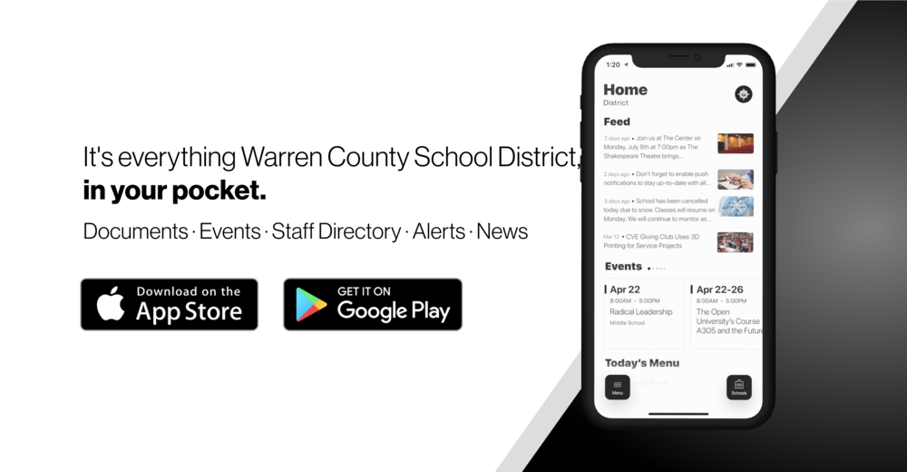 Phone with Warren County School District App