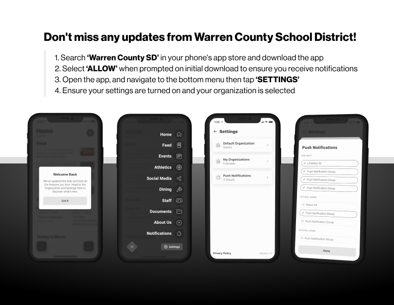 Warren County School District App Updates