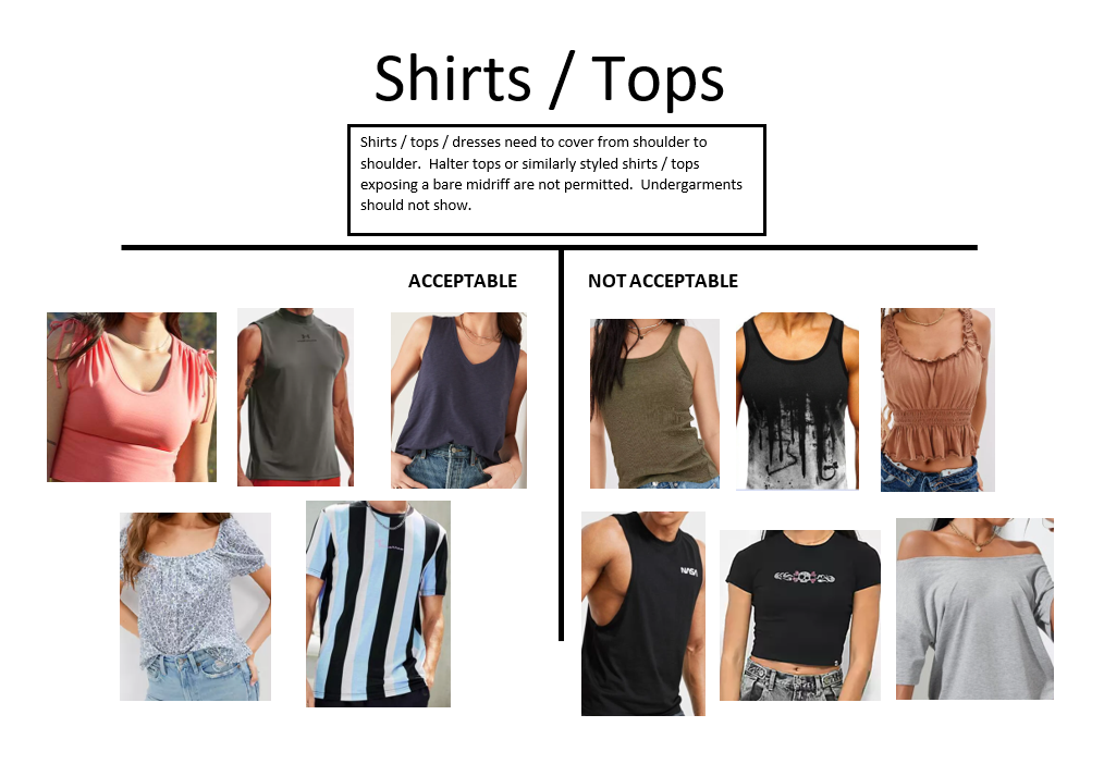 Dress Code Shirts and Tops