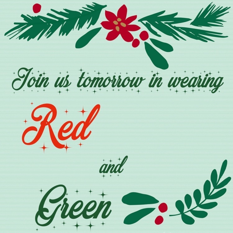 wear red and green