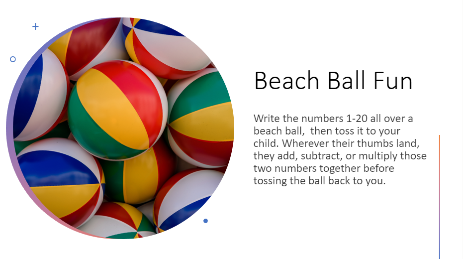 Beach Ball Math activity