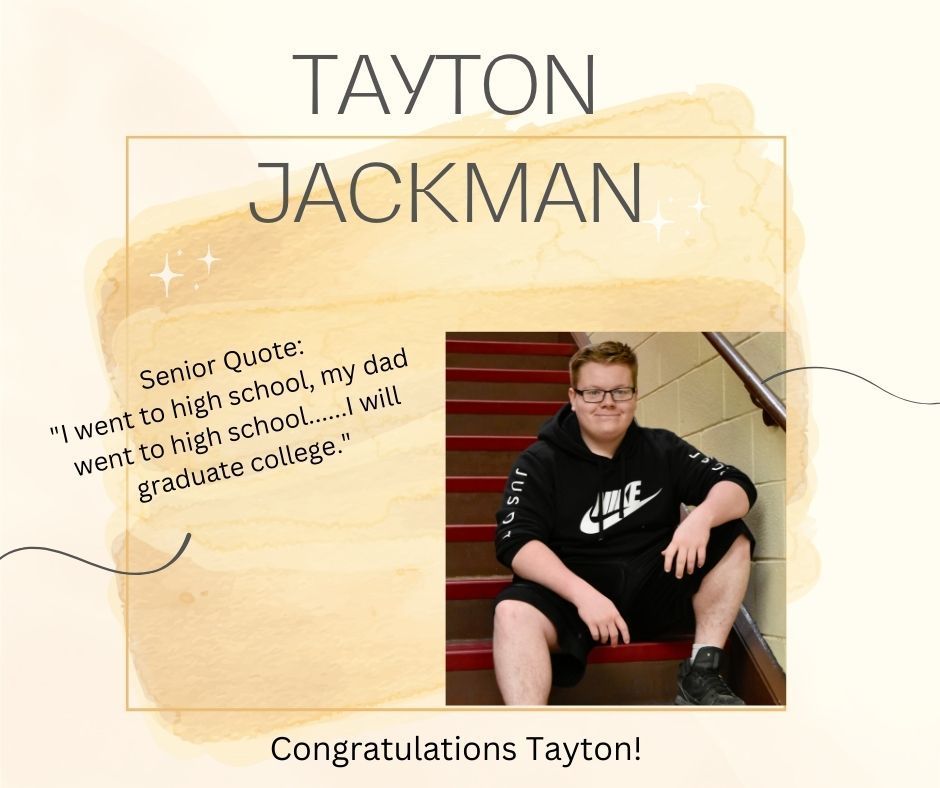 Congratulations Tayton!