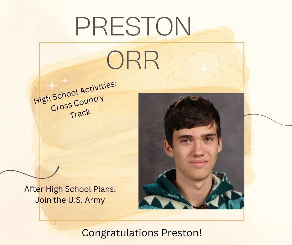 Congratulations Preston!