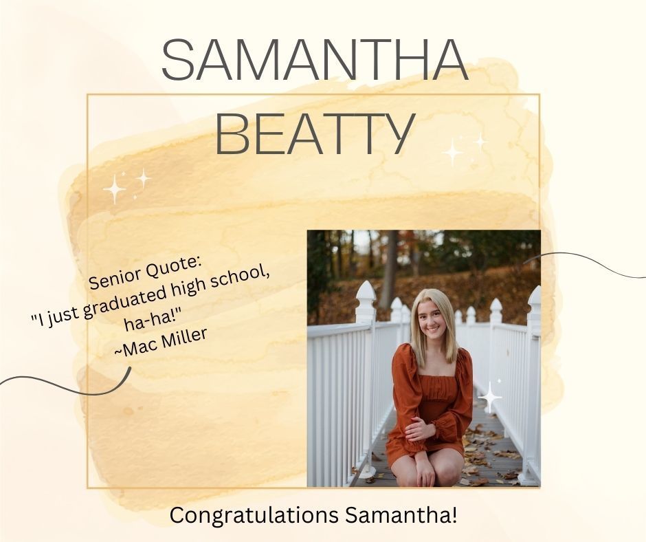 Congratulations Samantha!